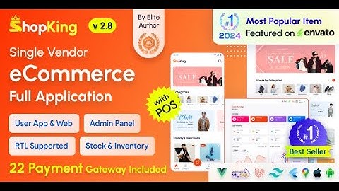 ShopKing - eCommerce App with Laravel Website & Admin Panel with POS | Inventory Management