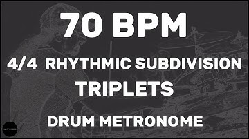 Triplets | Drum Metronome Loop | 70 BPM