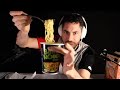 Asmr mukbang de la dche   nouilles instantanes et rillettes en conserve