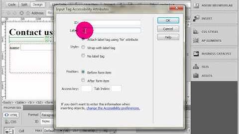how to create contact us form using Dreamweaver Cs5