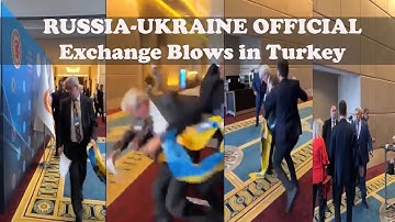 Ukrainian MP Lands punches on the Russian Diplomat | Watch the ugly brawl took place at Black sea