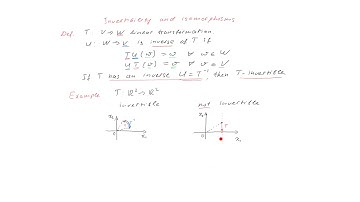 5-9 - Invertibility and isomorphisms