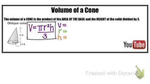 Geometry - 5.3b - Volume of Pyramids and Cones