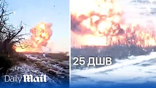 Russian BMP explodes during attack on Ukrainian trench after being hit by FPV drone by Daily Mail 165,103 views 2 days ago 1 minute, 52 seconds