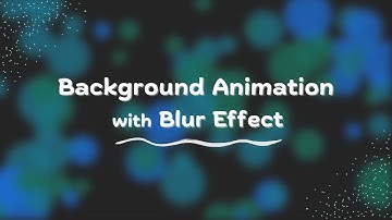 Background Animation with Particles.js | Blur Effect + Responsive Particles