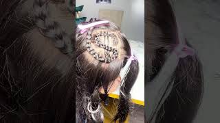 Dollar Sign design braid #hairstyle #dollarsign