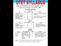 OTET syllabus structure #2026 #shortvideo