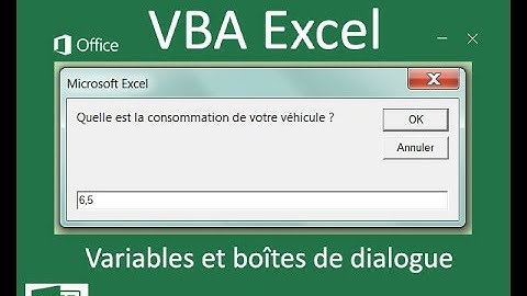 Les variables en VBA Excel, premiers pas en développement