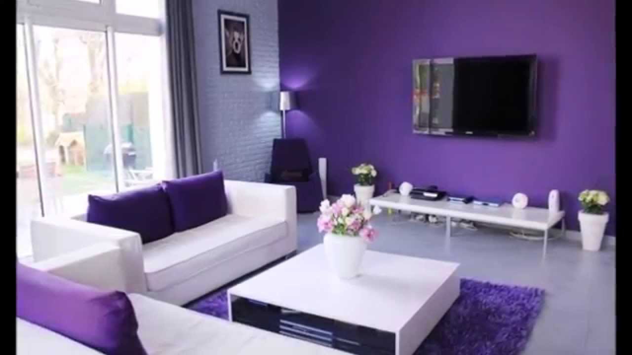 Décoration salon avec des accents violets youtube