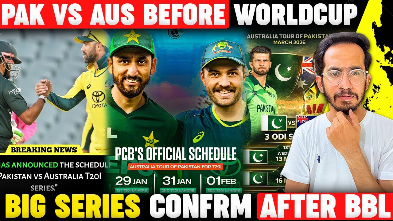 Pak vs australia series confrm 3 t20 match before worldcup 2026 | babar back in squad