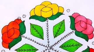 Rose Kolam Daily Dots Kolam Daily Morning Rani Roja Poo Kolam Roja Poo Rani