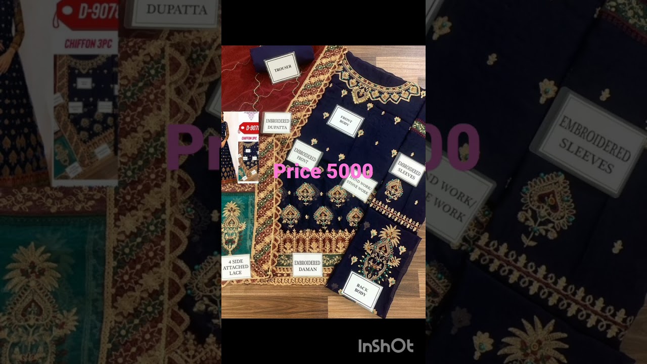 👗ladies winter fancy dress with heavy embroidery