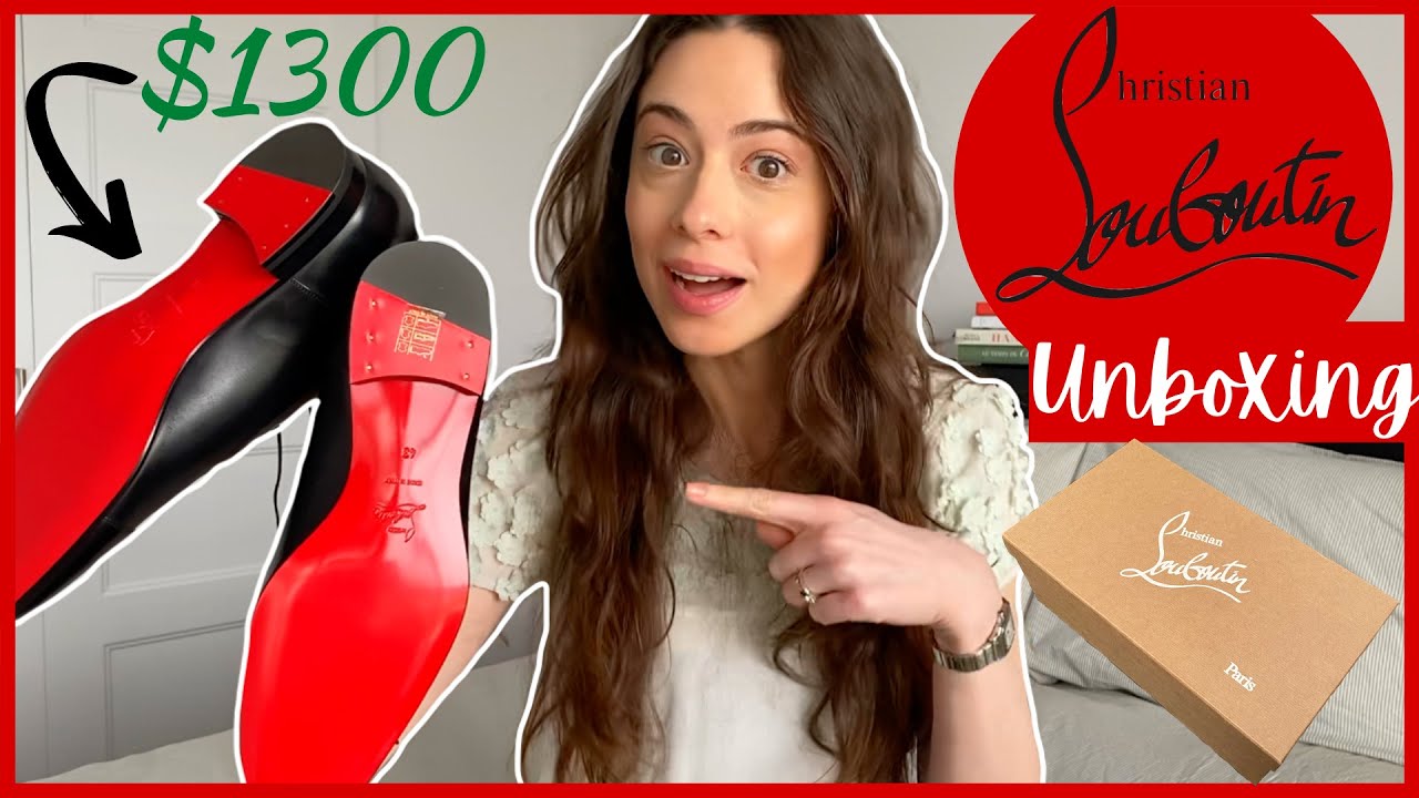 Christian Louboutin Louis Junior Calf Leather Black Low Unboxing On Foot  Review 