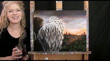 Learn How to Paint GUARDIAN ANGEL with Acrylic - Paint & Sip at Home - Fun Step by Step Tutorial