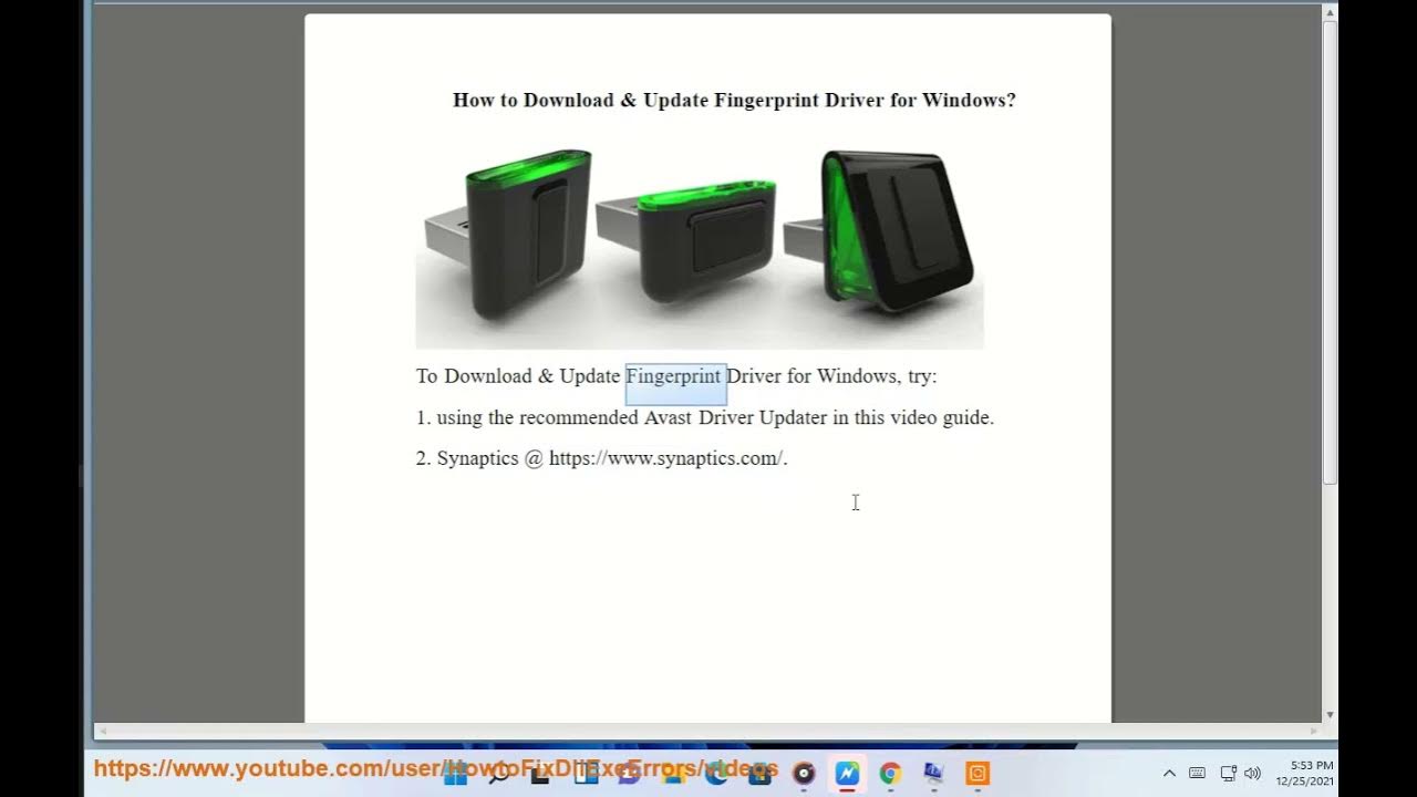 Download & Update Synaptics Fingerprint Driver for Windows 11/10 YouTube