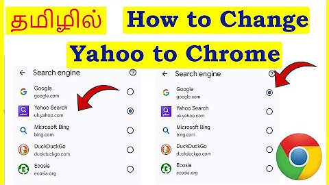How to Change Yahoo search Engine to Google search Engine in Chrome Tamil | VividTech