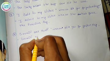 Class 8 Duff &dutta question bunch interrogative narration change