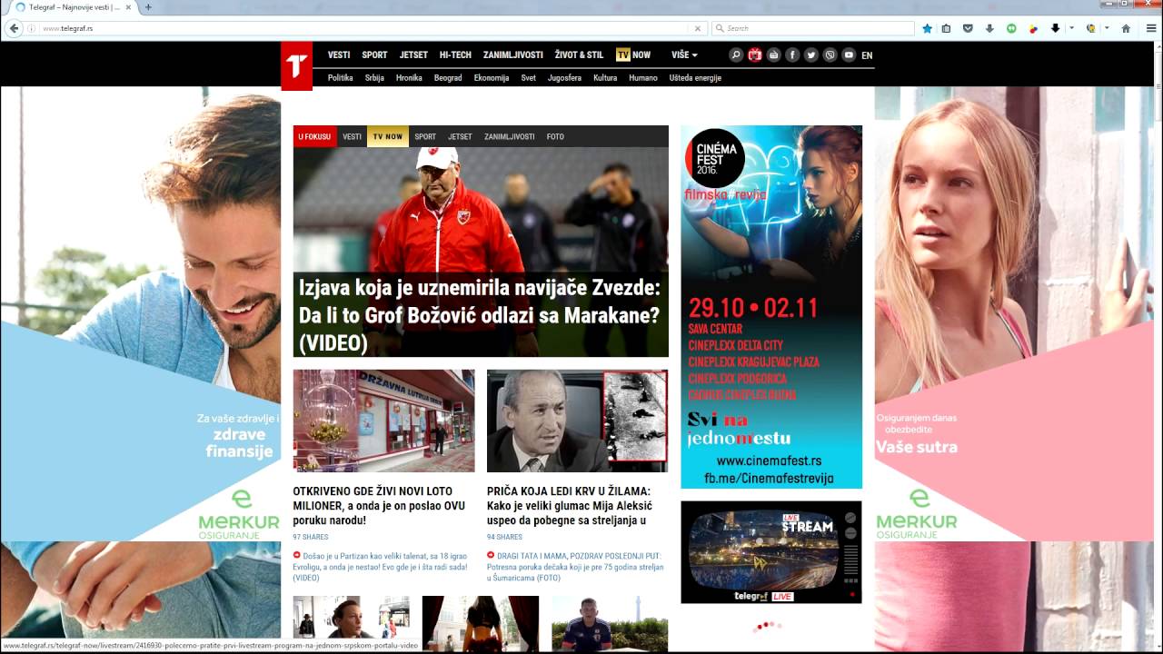 Kako da gledate Telegraf Now livestream preko Telegraf.rs portala