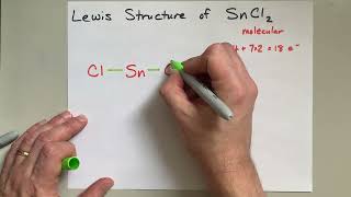 Lewis Structure of SnCl2 (tin (II) chloride)