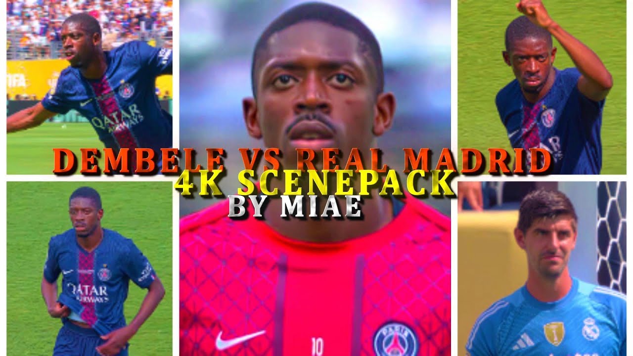 Dembele Vs Real Madrid 2025 / RARE CLIPS ● SCENEPACK 4K ( With AE CC and TOPAZ )