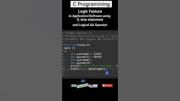 C Programming| User Login Feature for Software| #Shorts #Ytshorts #Cprogramming #Programming #Coding