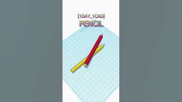 [1DAY_1CAD] PENCIL #shorts #tinkercad #project