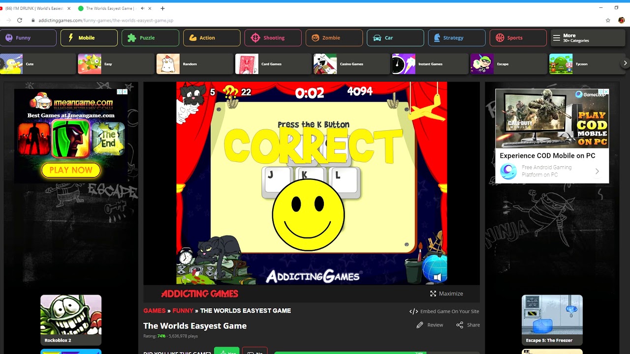 The Worlds Easyest Game YouTube