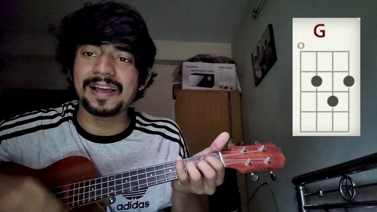 Famous 9 songs with 4 chords Ukulele Bangla Tutorial (G Em C D