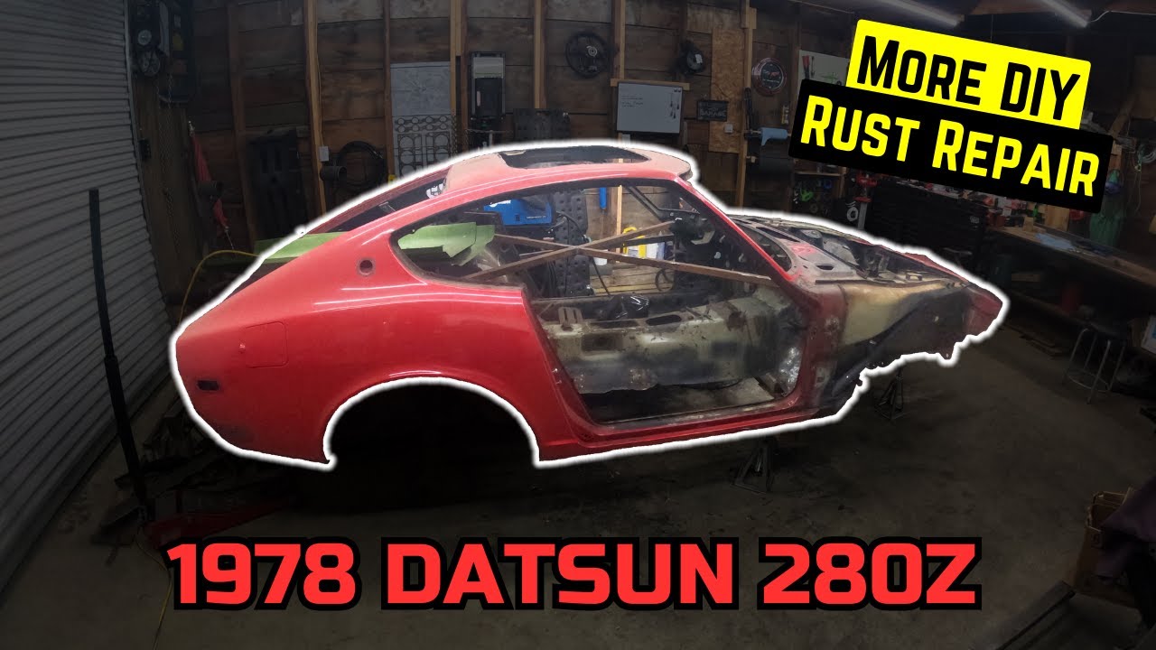 Cleaning Up The Firewall Patches and Cutting Out More Rust On The Datsun