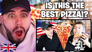 Brit Reacts to British Guys trying the Best Pizzas in New York!