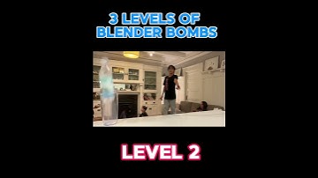 3 Levels of Blender Bombs #shorts #trickshots #sorentrickshots #bottleflipmaster #bottleflip