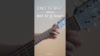 Dance The Night Dua Lipa Guitar Tutorial (Chorus) // Dance The Night Guitar Karaoke #shorts