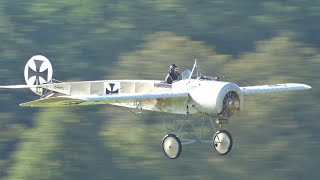 Vintage and rare collector aircraft landing at Hahnweide Airshow