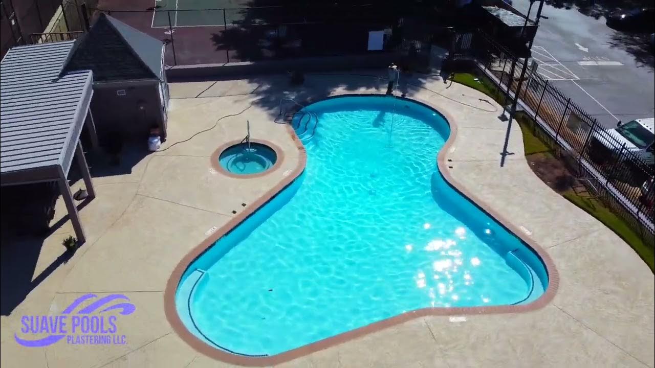 Before to After Blue Quartz Plastering Pool YouTube