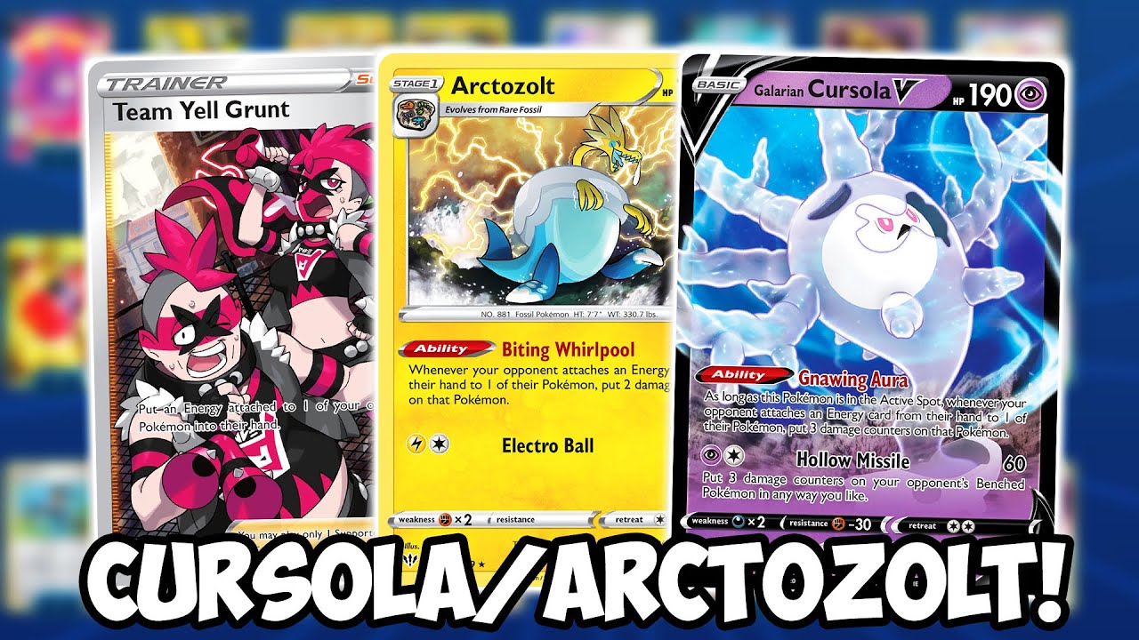 Don't Attach Energy! Galarian Cursola/Arctozolt Deck! Champion's Path PTCGO  - YouTube
