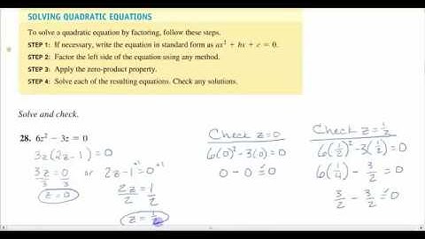 6.7 Solving Quadratic Equations by Factoring