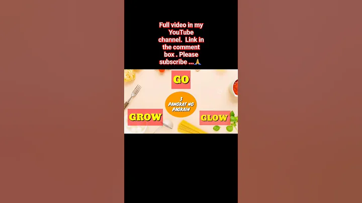 GO GROW AND GLOW FOODS  Link of full video: https://youtu.be/CKiU2P80eUM?si=153JDRXe8pO7_SA6