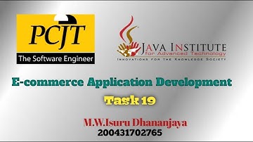 Web Project Task 19 | 1st Year | Semester 01 | Java Institute