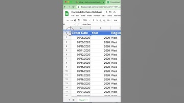 Quickly freeze rows in Google sheets