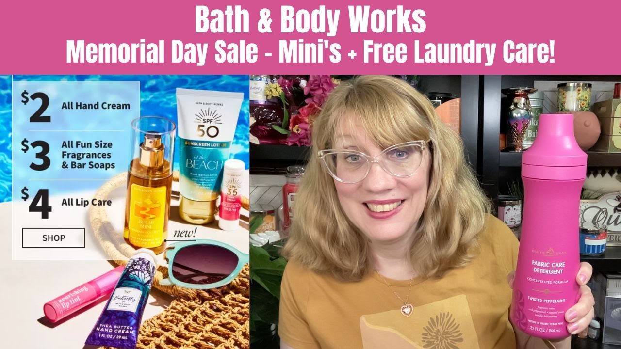 Bath & Body Works Memorial Day Sale - Mini's + Free Laundry Care! - YouTube