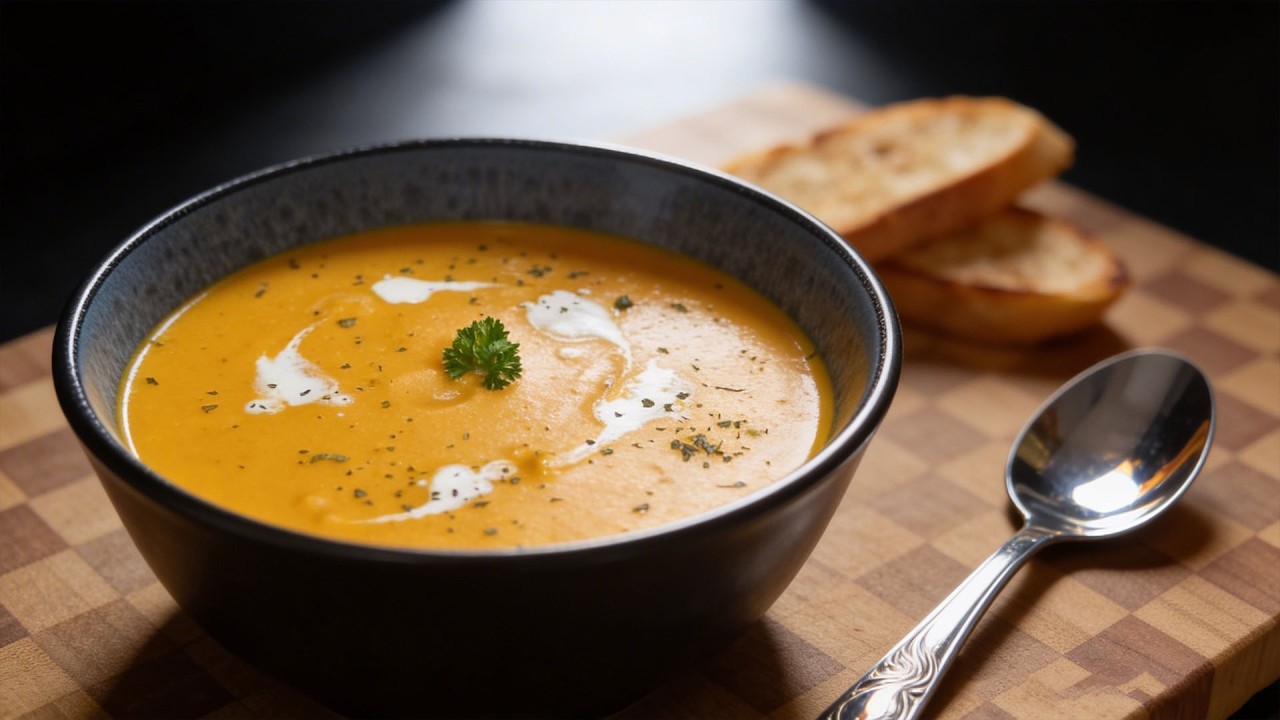 Cremige Hokkaido-Suppe mit Muskatnuss 🎃🥣  Warm, aromatisch & super einfach!