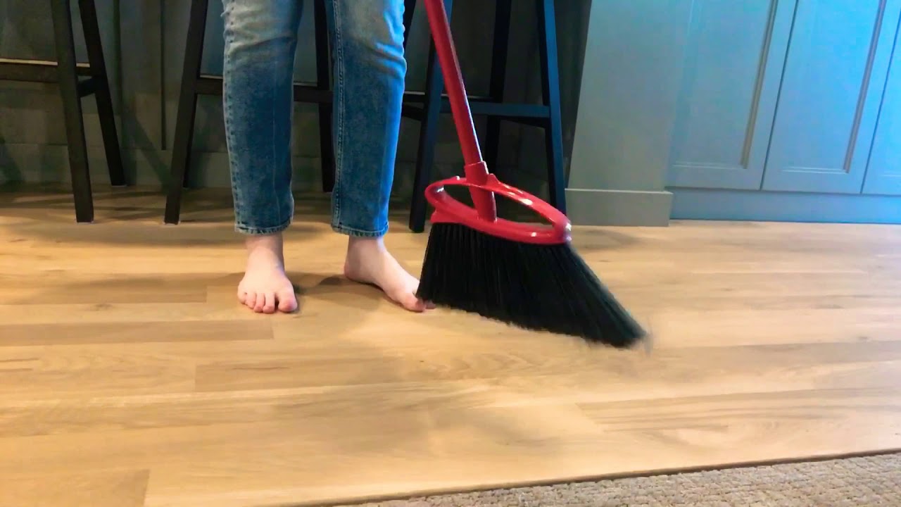 ASMR Sweeping with broom - YouTube