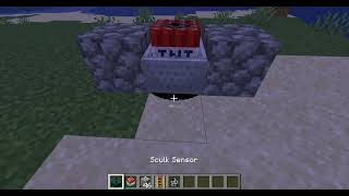 How to make a Sculk sensor TNT trap in Minecraft
