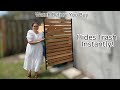 No-Dig Wood Privacy Fence for Trash and AC Units