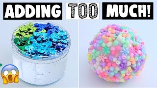 EXTREME ADDING TOO MUCH INGREDIENTS INTO SLIME *adding too much of everything into SLIME*