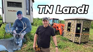 Tennessee hunting land VLOG & deer tower install!! This guy has the coolest Tennessee property!