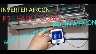 E1 - COMMUNICATION ERROR SPLIT TYPE AIRCON. KOLIN AIRCON