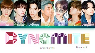 BTS (방탄소년단) - DYNAMITE (EDM Remix) (Color Coded Lyrics Eng) Resimi