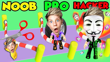 NOOB vs PRO vs HACKER In ROPE SAVIOR 3D!? (ALL LEVELS!) Prezley