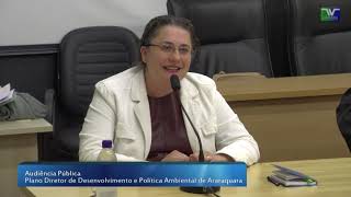 Audiência Pública Plano Diretor de Desenvolvimento e Política Ambiental 11-07-2019